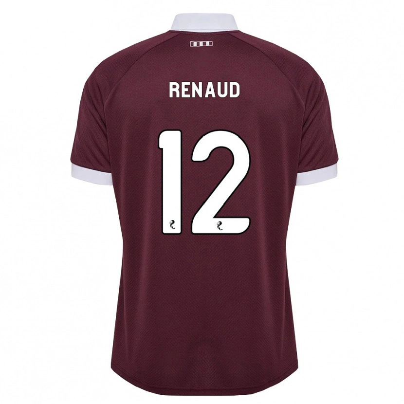 Danxen Enfant Maillot Tom Renaud #12 Blanc Bordeaux Tenues Domicile 2026/27 T-Shirt