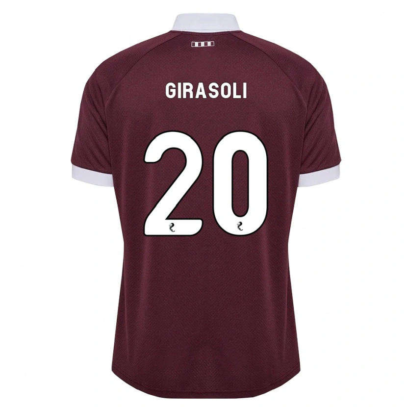 Danxen Enfant Maillot Carly Girasoli #20 Blanc Bordeaux Tenues Domicile 2026/27 T-Shirt