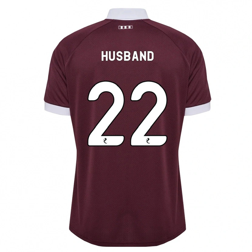Danxen Enfant Maillot Jessica Husband #22 Blanc Bordeaux Tenues Domicile 2026/27 T-Shirt