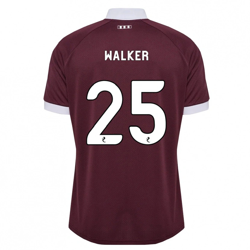 Danxen Enfant Maillot Liam Walker #25 Blanc Bordeaux Tenues Domicile 2026/27 T-Shirt