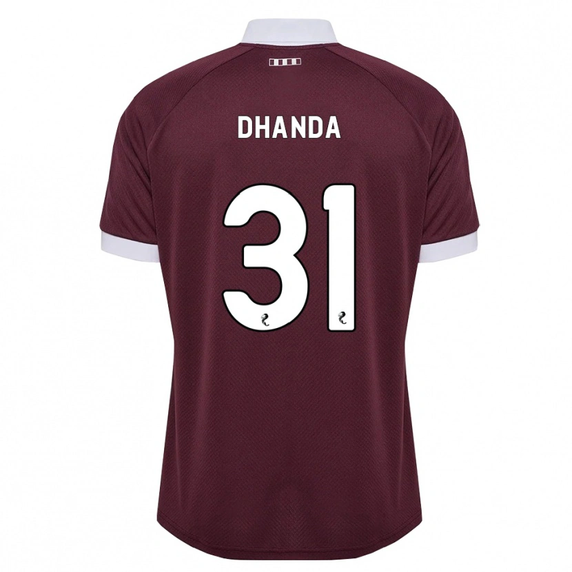 Danxen Enfant Maillot Yan Dhanda #31 Blanc Bordeaux Tenues Domicile 2026/27 T-Shirt
