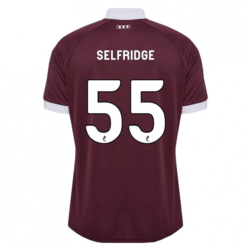Danxen Enfant Maillot Louis Selfridge #55 Blanc Bordeaux Tenues Domicile 2026/27 T-Shirt