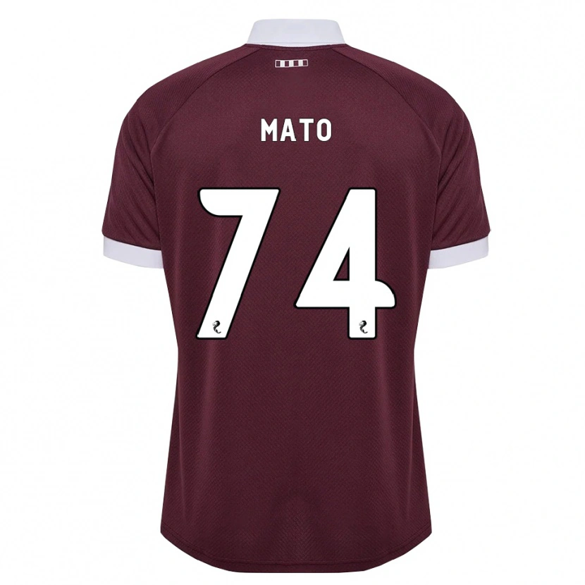 Danxen Enfant Maillot Rogers Mato #74 Blanc Bordeaux Tenues Domicile 2026/27 T-Shirt