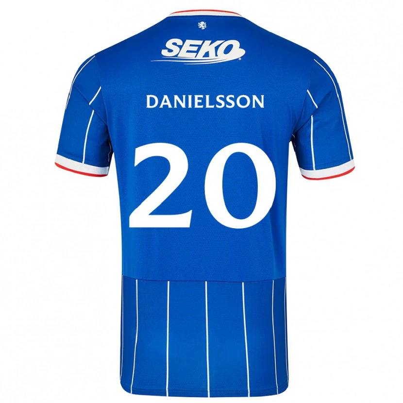Danxen Enfant Maillot Jenny Julia Danielsson #20 Rouge Bleu Blanc Tenues Domicile 2026/27 T-Shirt