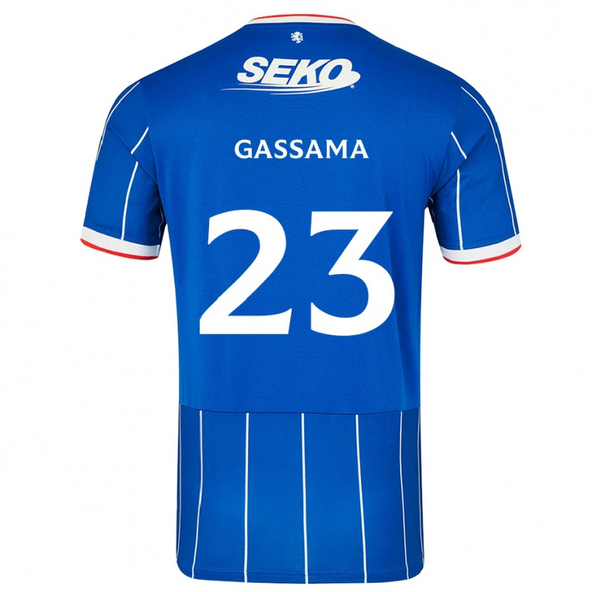 Danxen Enfant Maillot Djeidi Gassama #23 Rouge Bleu Blanc Tenues Domicile 2026/27 T-Shirt