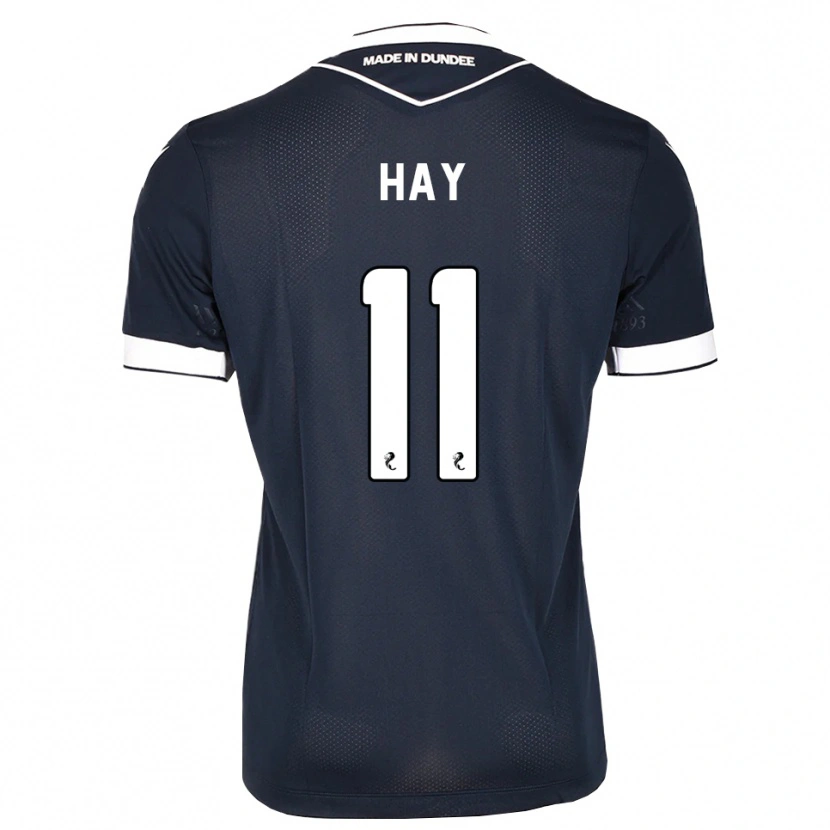 Danxen Enfant Maillot Ashley Hay #11 Bleu Nuit Blanc Tenues Domicile 2026/27 T-Shirt