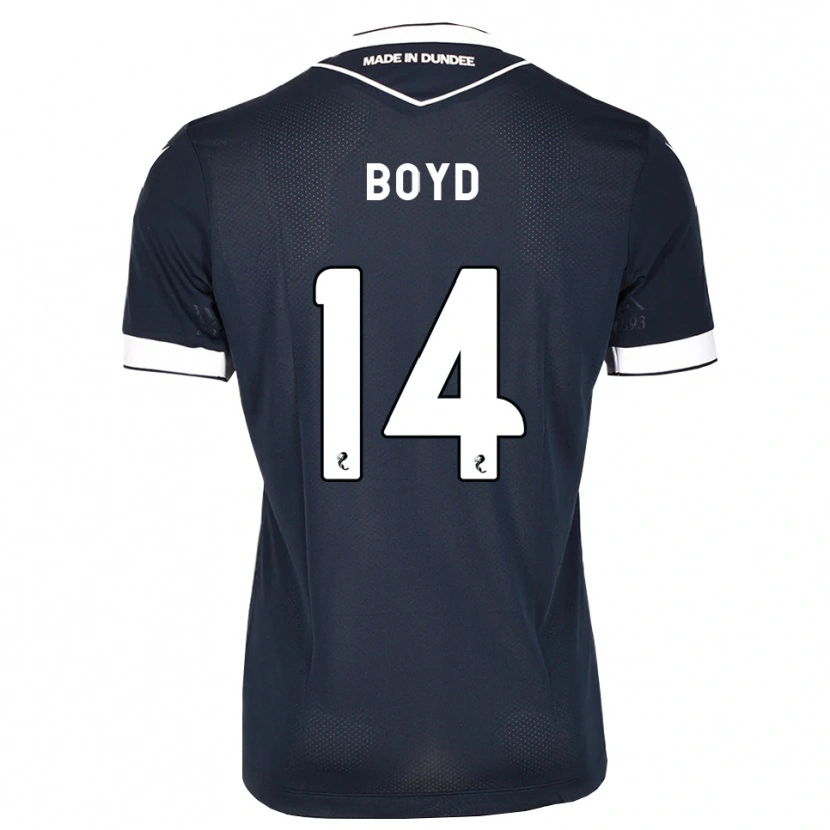 Danxen Enfant Maillot Travis Boyd #14 Bleu Nuit Blanc Tenues Domicile 2026/27 T-Shirt