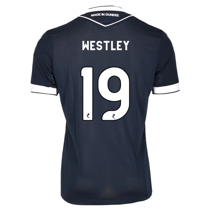 Danxen Enfant Maillot Joe Westley #19 Bleu Nuit Blanc Tenues Domicile 2026/27 T-Shirt