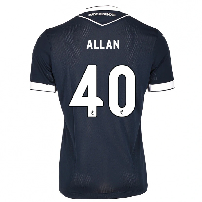 Danxen Enfant Maillot Finlay Allan #40 Bleu Nuit Blanc Tenues Domicile 2026/27 T-Shirt