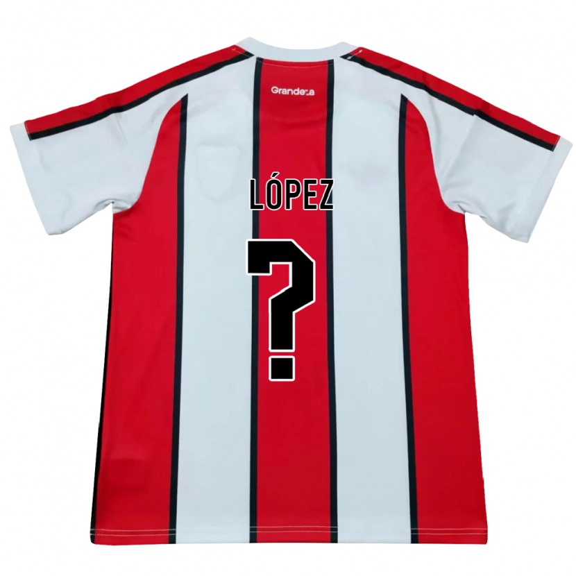 Danxen Enfant Maillot Felipe López #0 Blanc Rouge Noir Tenues Extérieur 2026/27 T-Shirt