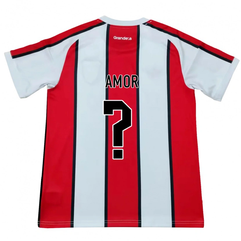 Danxen Enfant Maillot Joaquin Amor #0 Blanc Rouge Noir Tenues Extérieur 2026/27 T-Shirt