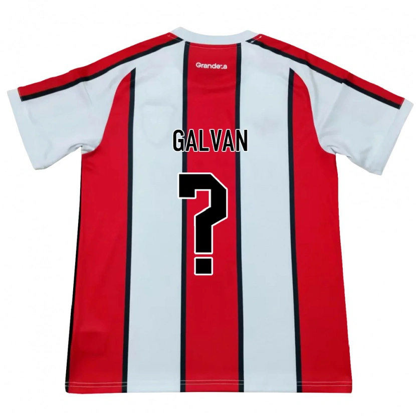 Danxen Enfant Maillot Tomas Galvan #0 Blanc Rouge Noir Tenues Extérieur 2026/27 T-Shirt