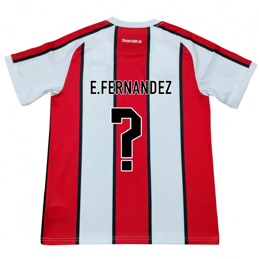 Danxen Enfant Maillot Esteban Fernandez #0 Blanc Rouge Noir Tenues Extérieur 2026/27 T-Shirt