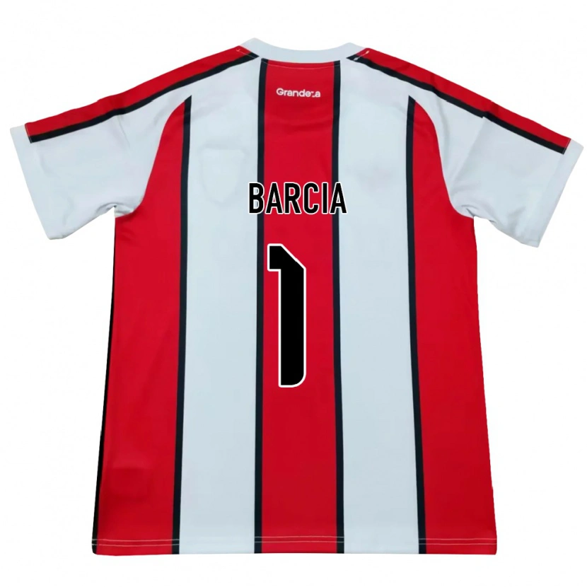 Danxen Enfant Maillot Matías Barcia #1 Blanc Rouge Noir Tenues Extérieur 2026/27 T-Shirt