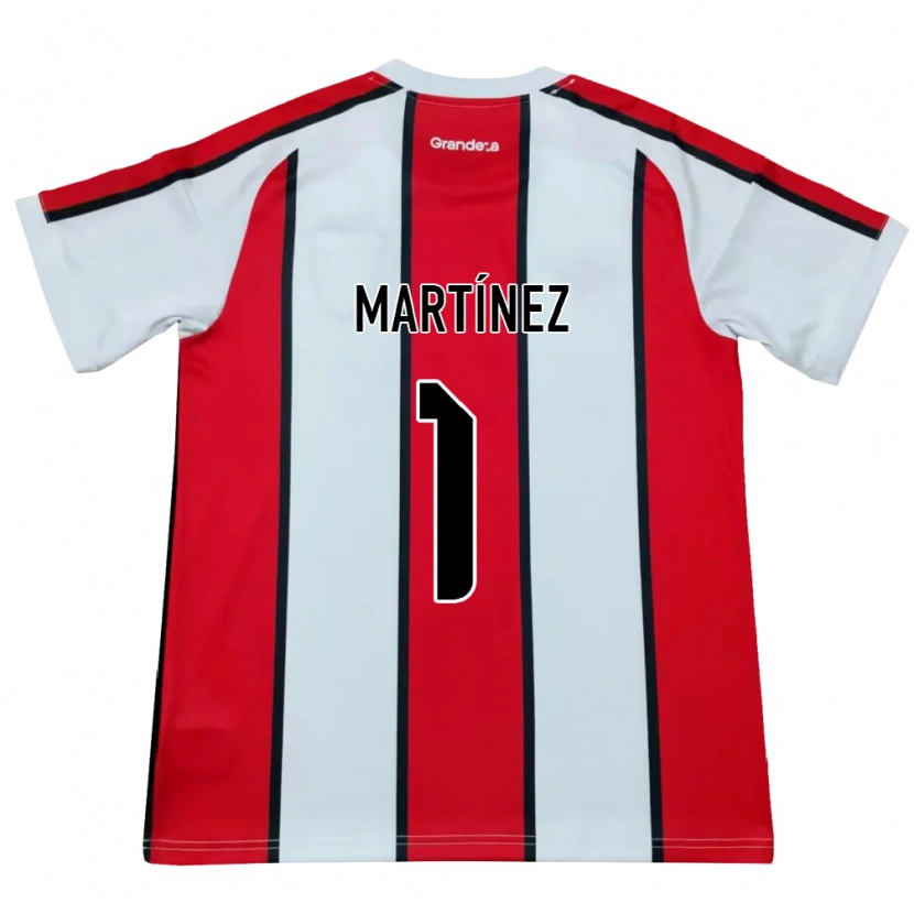 Danxen Enfant Maillot Dylan Martínez #1 Blanc Rouge Noir Tenues Extérieur 2026/27 T-Shirt