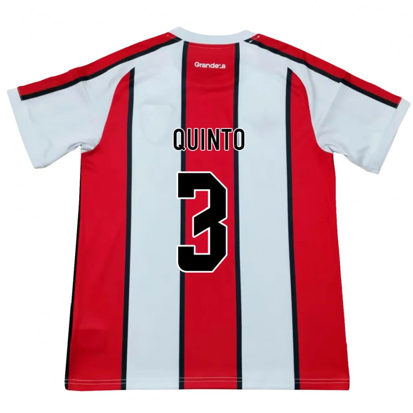 Danxen Enfant Maillot Eyder Quinto #3 Blanc Rouge Noir Tenues Extérieur 2026/27 T-Shirt