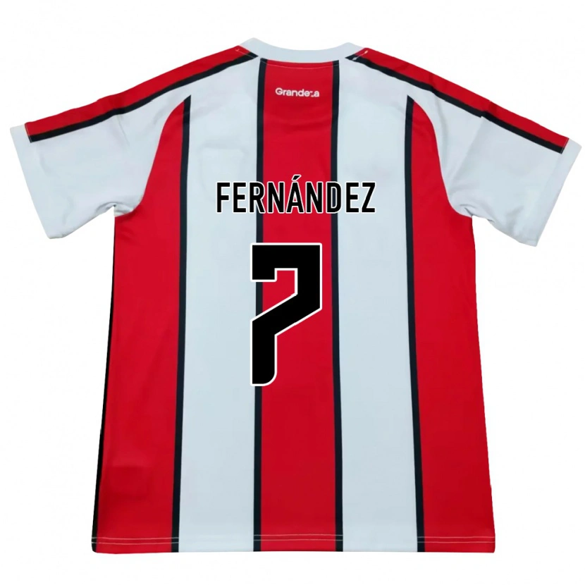 Danxen Enfant Maillot Román Fernández #7 Blanc Rouge Noir Tenues Extérieur 2026/27 T-Shirt