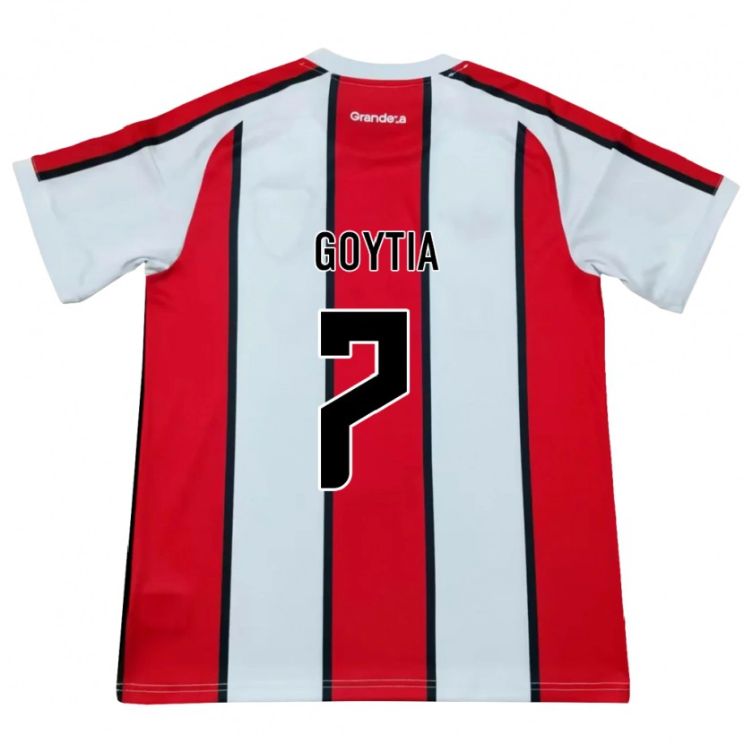 Danxen Enfant Maillot Tobías Goytia #7 Blanc Rouge Noir Tenues Extérieur 2026/27 T-Shirt