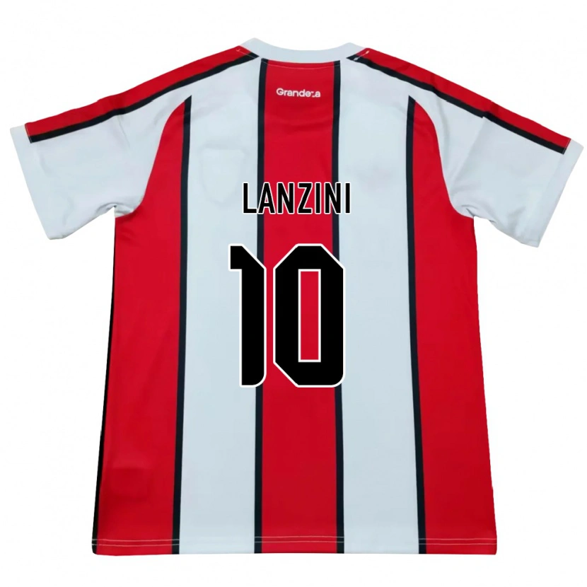Danxen Enfant Maillot Manuel Lanzini #10 Blanc Rouge Noir Tenues Extérieur 2026/27 T-Shirt