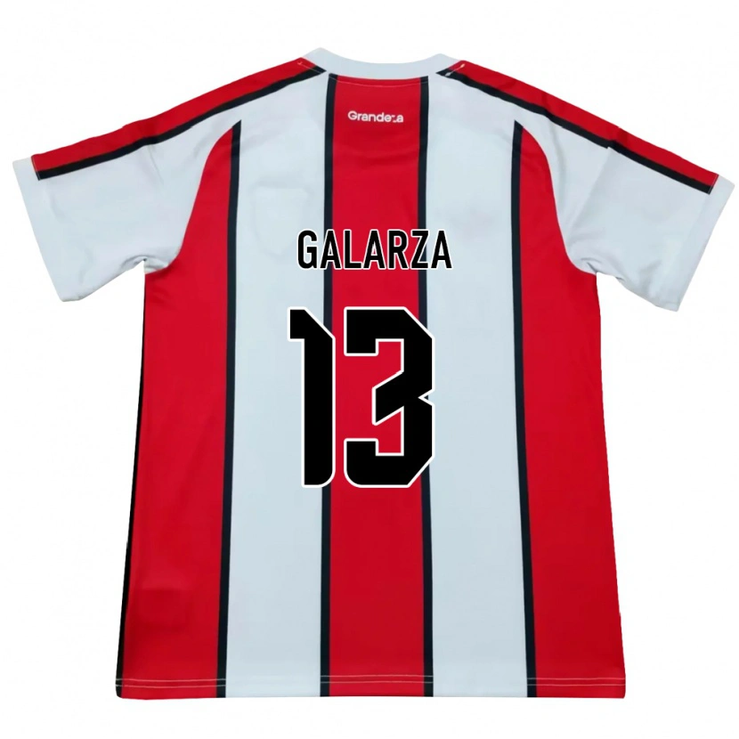 Danxen Enfant Maillot Tomás Galarza #13 Blanc Rouge Noir Tenues Extérieur 2026/27 T-Shirt
