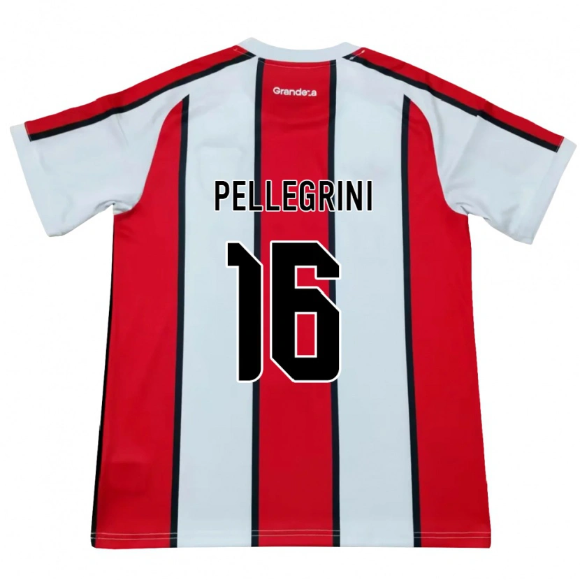 Danxen Enfant Maillot Thiago Pellegrini #16 Blanc Rouge Noir Tenues Extérieur 2026/27 T-Shirt