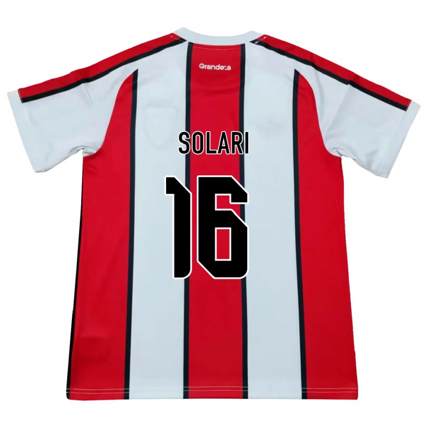 Danxen Enfant Maillot Juan Solari #16 Blanc Rouge Noir Tenues Extérieur 2026/27 T-Shirt