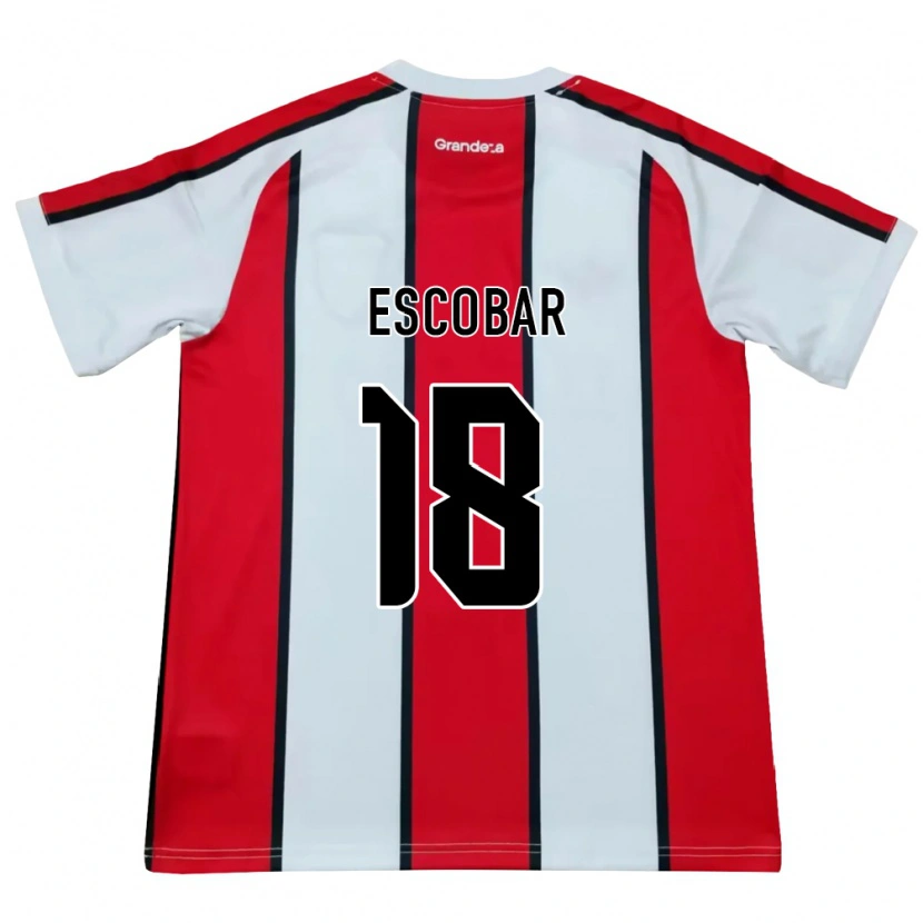 Danxen Enfant Maillot Galo Escobar #18 Blanc Rouge Noir Tenues Extérieur 2026/27 T-Shirt