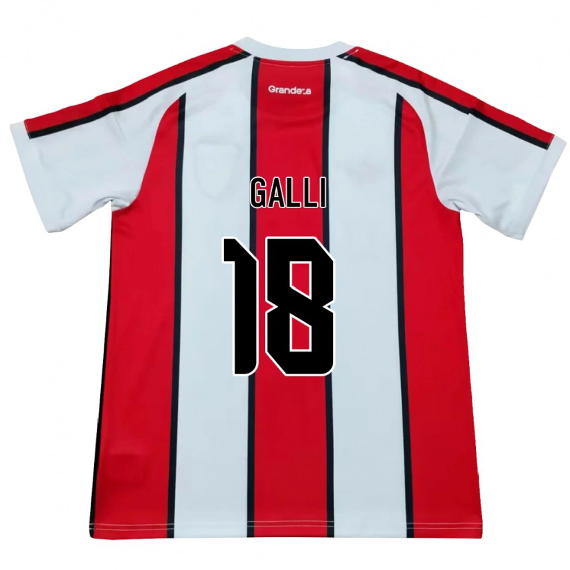Danxen Enfant Maillot Ludmila Galli #18 Blanc Rouge Noir Tenues Extérieur 2026/27 T-Shirt