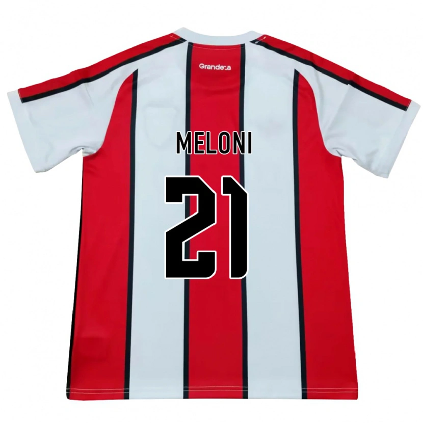 Danxen Enfant Maillot Santiago Meloni #21 Blanc Rouge Noir Tenues Extérieur 2026/27 T-Shirt