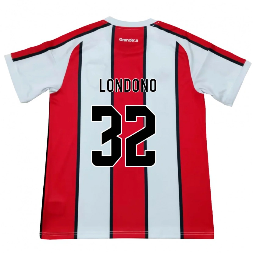 Danxen Enfant Maillot Flabian Londono #32 Blanc Rouge Noir Tenues Extérieur 2026/27 T-Shirt