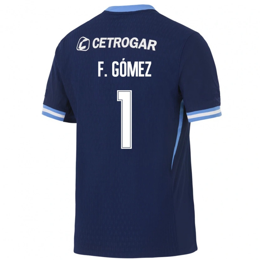 Danxen Enfant Maillot Francisco Gómez #1 Bleu Royal Bleu Clair Blanc Tenues Extérieur 2026/27 T-Shirt