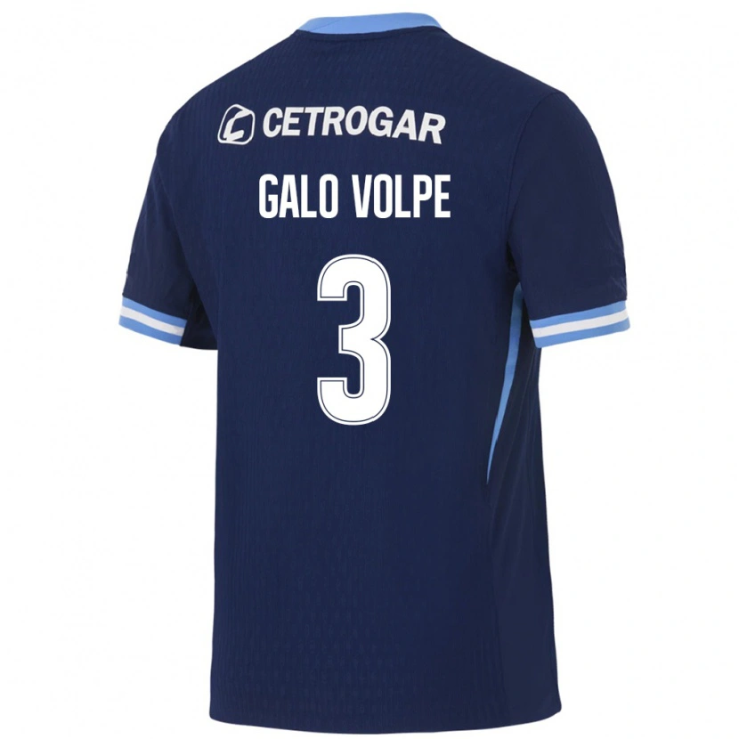 Danxen Enfant Maillot Galo Volpe #3 Bleu Royal Bleu Clair Blanc Tenues Extérieur 2026/27 T-Shirt