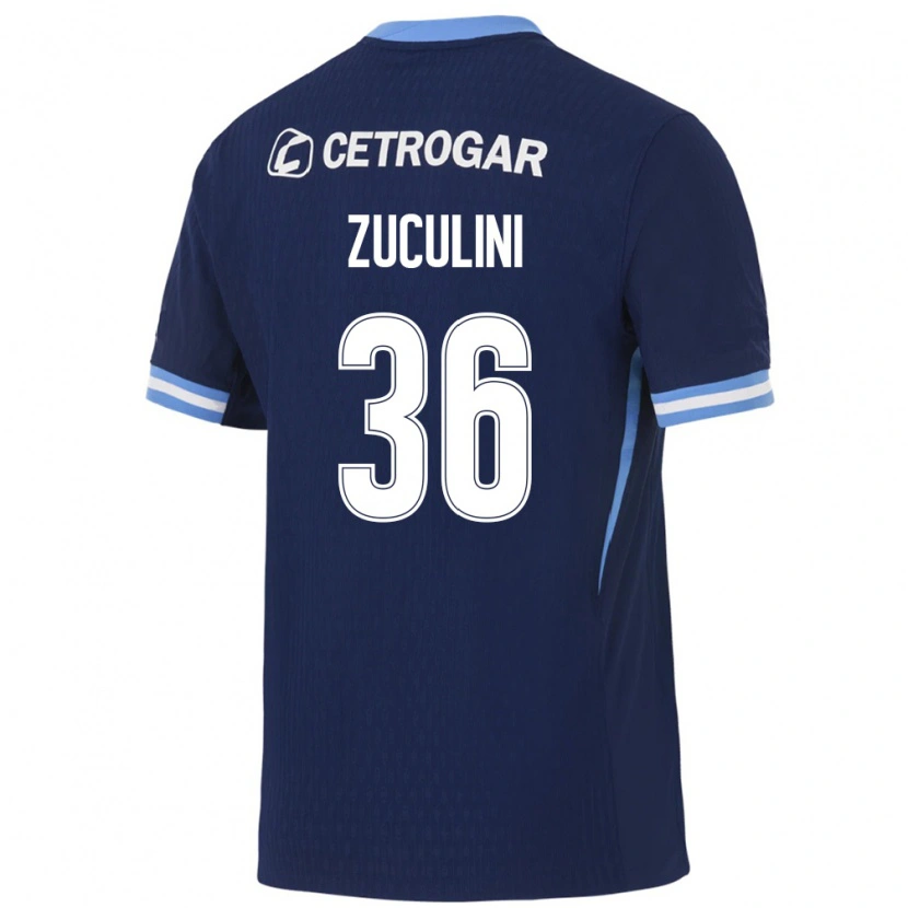 Danxen Enfant Maillot Bruno Zuculini #36 Bleu Royal Bleu Clair Blanc Tenues Extérieur 2026/27 T-Shirt