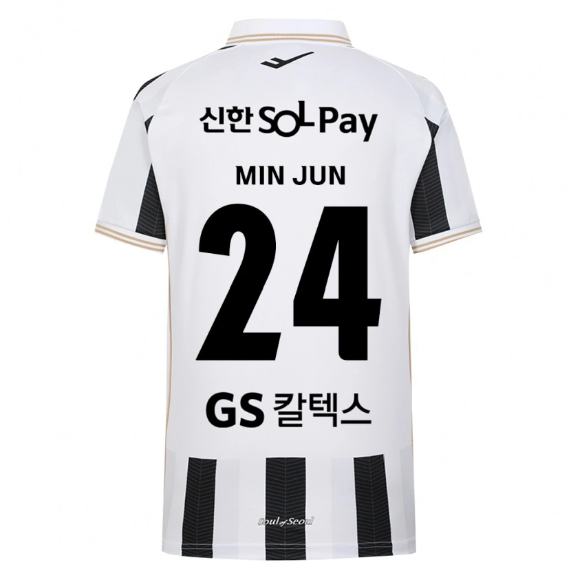 Danxen Enfant Maillot Min-Jun Kim #24 Noir Blanc Tenues Extérieur 2026/27 T-Shirt