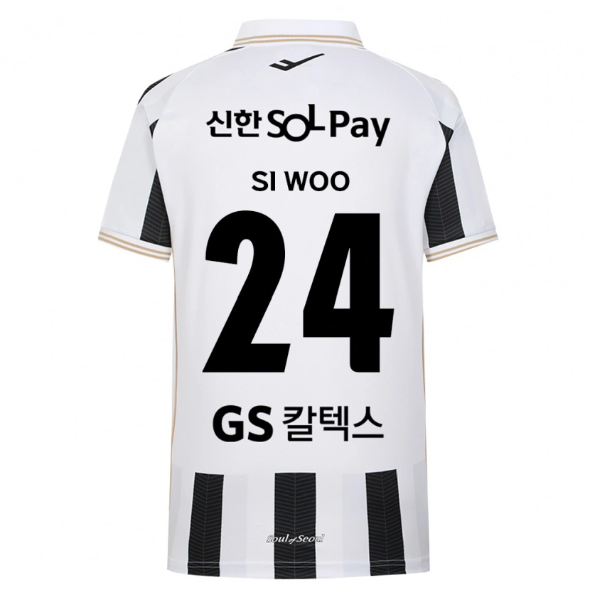 Danxen Enfant Maillot Si-Woo Kang #24 Noir Blanc Tenues Extérieur 2026/27 T-Shirt