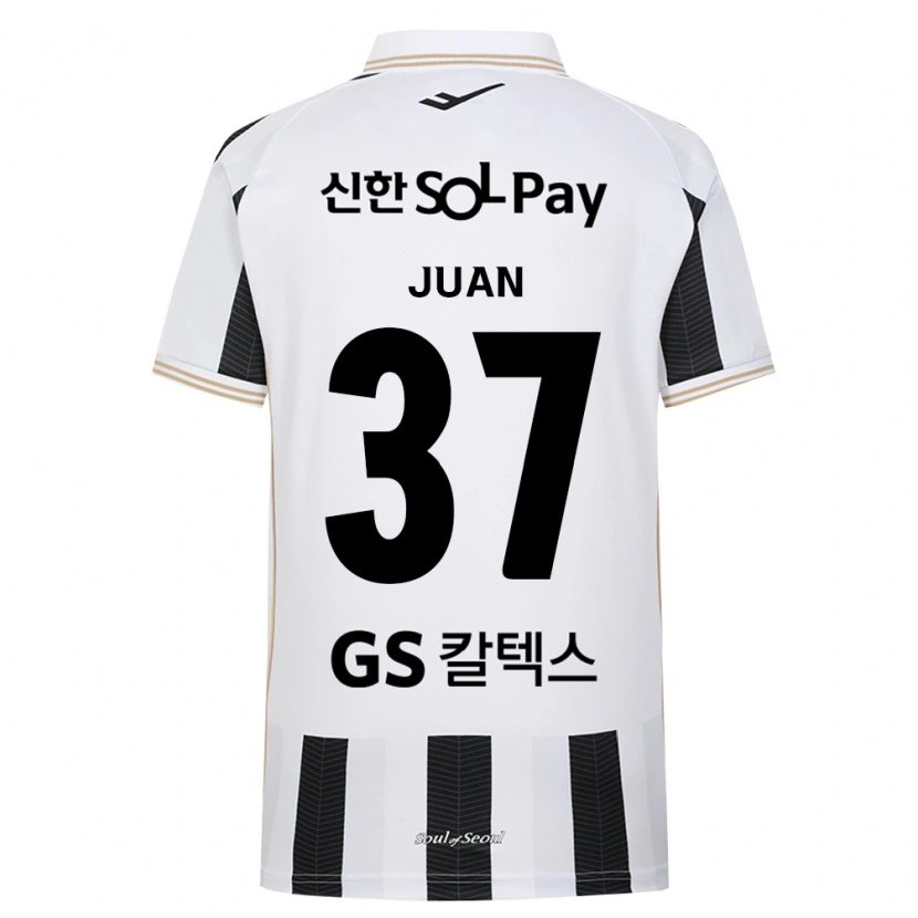 Danxen Enfant Maillot Juan Antonio Ros #37 Noir Blanc Tenues Extérieur 2026/27 T-Shirt