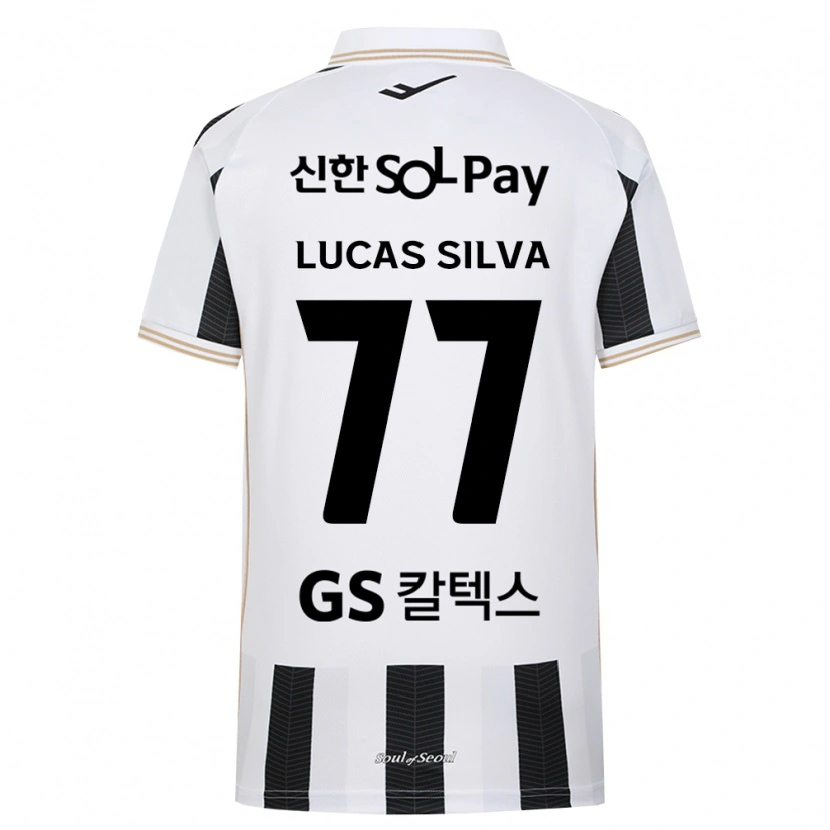 Danxen Enfant Maillot Lucas Silva #77 Noir Blanc Tenues Extérieur 2026/27 T-Shirt