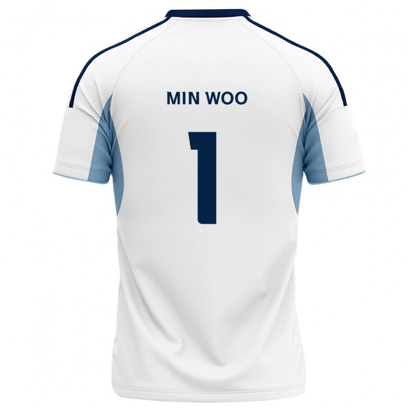 Danxen Enfant Maillot Min-Woo Jo #1 Bleu Royal Blanc Tenues Extérieur 2026/27 T-Shirt