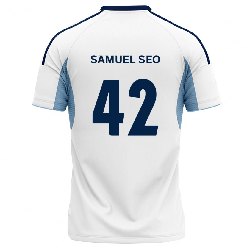 Danxen Enfant Maillot Samuel Seo #42 Bleu Royal Blanc Tenues Extérieur 2026/27 T-Shirt