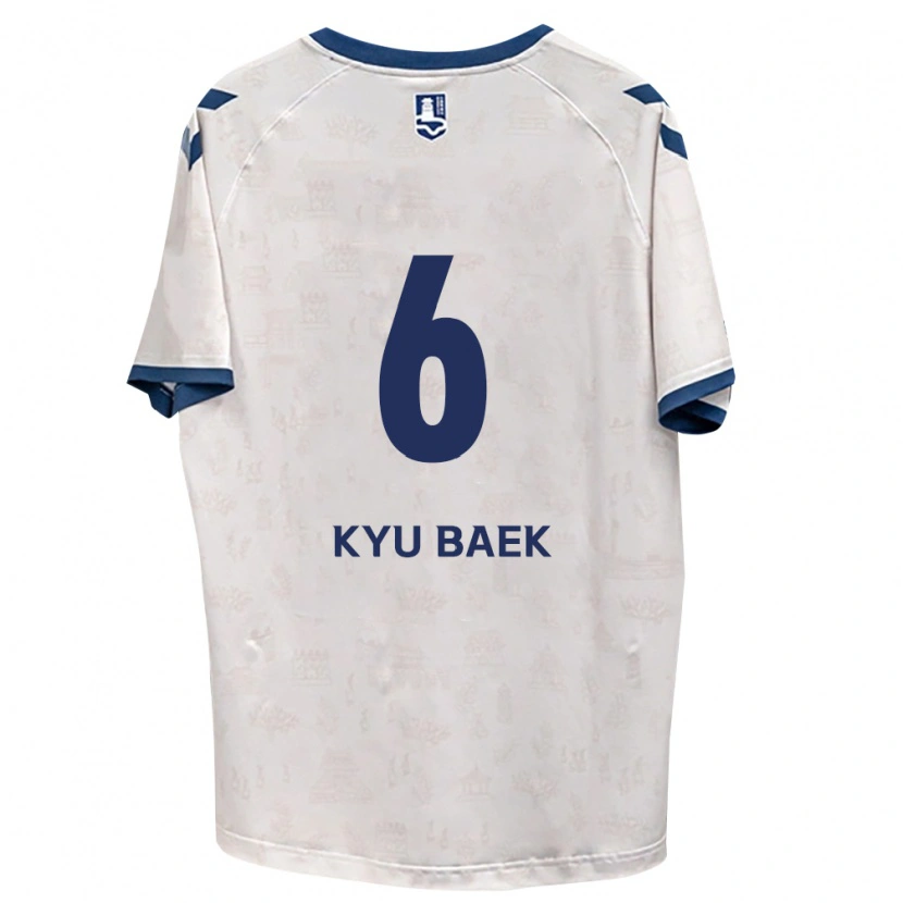 Danxen Enfant Maillot Kyu-Baek Choi #6 Bleu Royal Blanc Tenues Extérieur 2026/27 T-Shirt