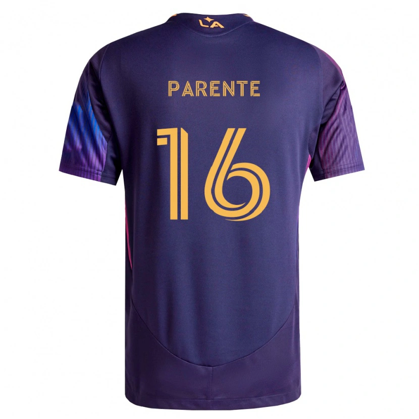 Danxen Enfant Maillot Isaiah Parente #16 Pourpre Foncé Jaune Tenues Extérieur 2026/27 T-Shirt