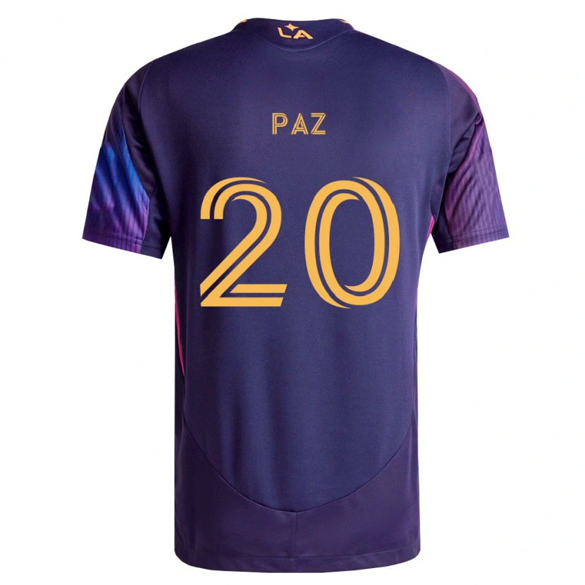 Danxen Enfant Maillot Jaiden Paz #20 Pourpre Foncé Jaune Tenues Extérieur 2026/27 T-Shirt