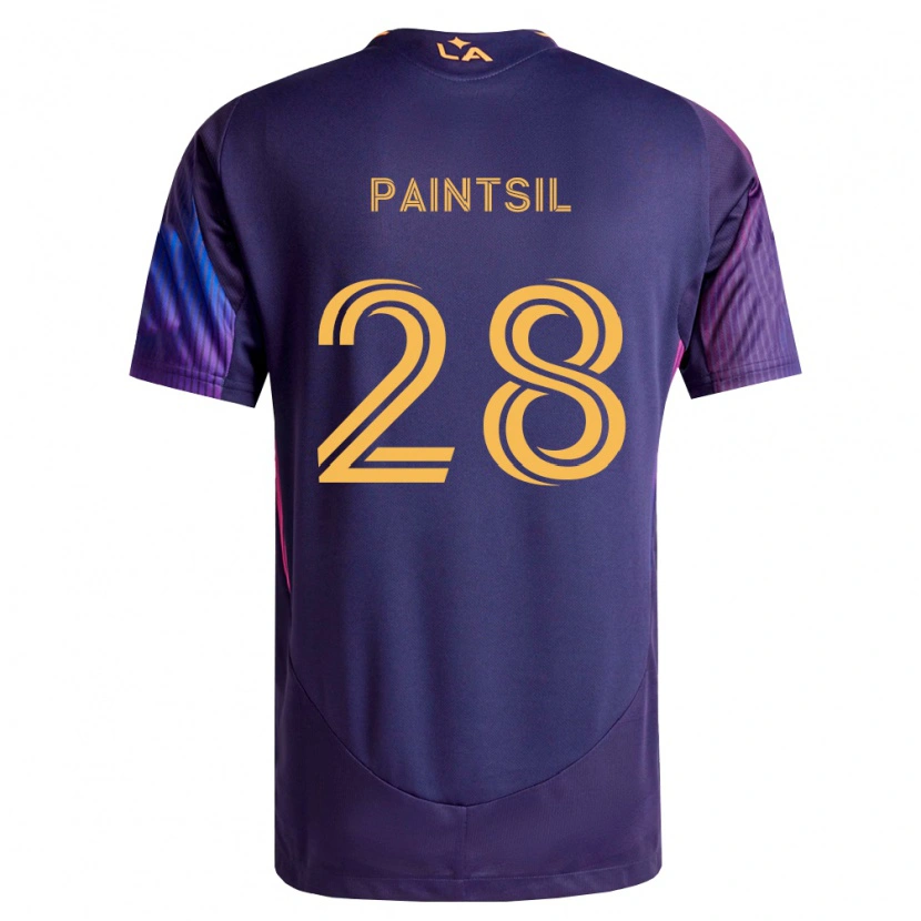 Danxen Enfant Maillot Joseph Paintsil #28 Pourpre Foncé Jaune Tenues Extérieur 2026/27 T-Shirt