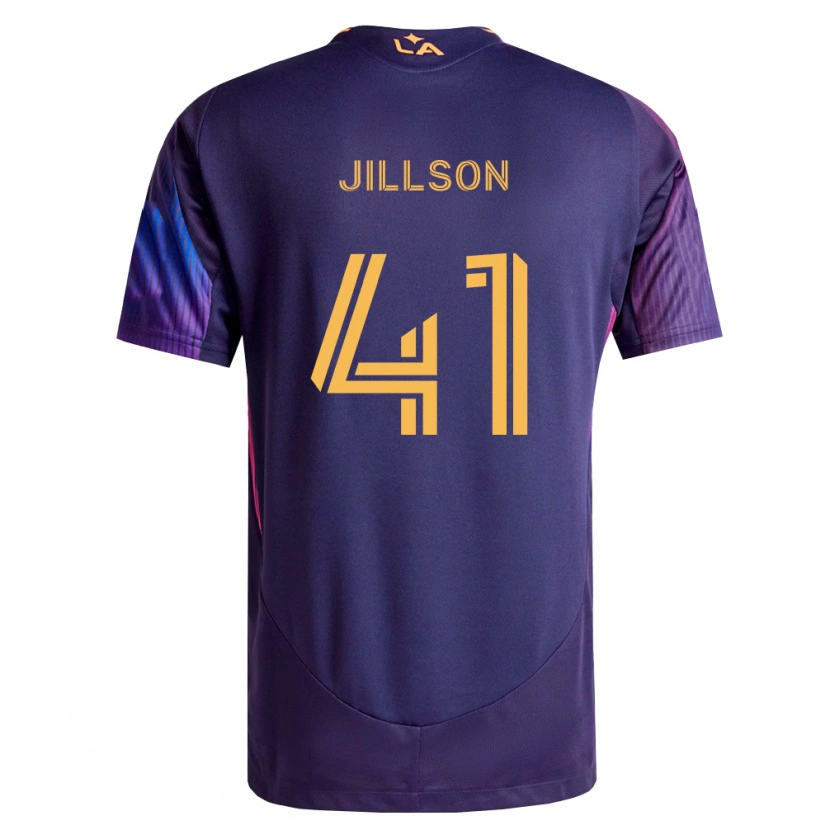 Danxen Enfant Maillot Simon Jillson #41 Pourpre Foncé Jaune Tenues Extérieur 2026/27 T-Shirt