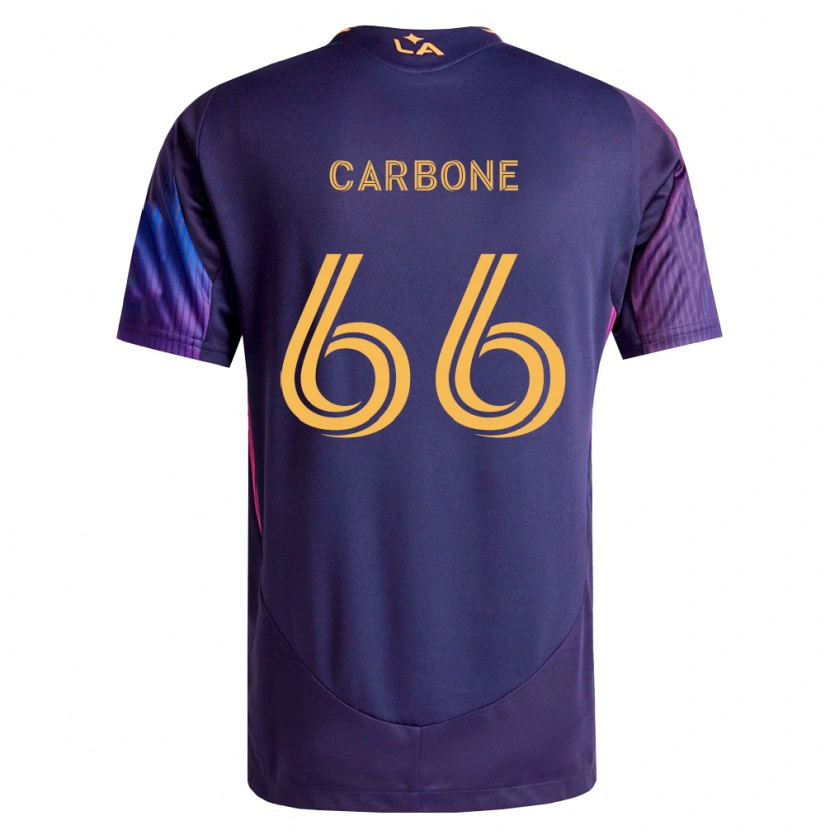 Danxen Enfant Maillot Matteo Carbone #66 Pourpre Foncé Jaune Tenues Extérieur 2026/27 T-Shirt