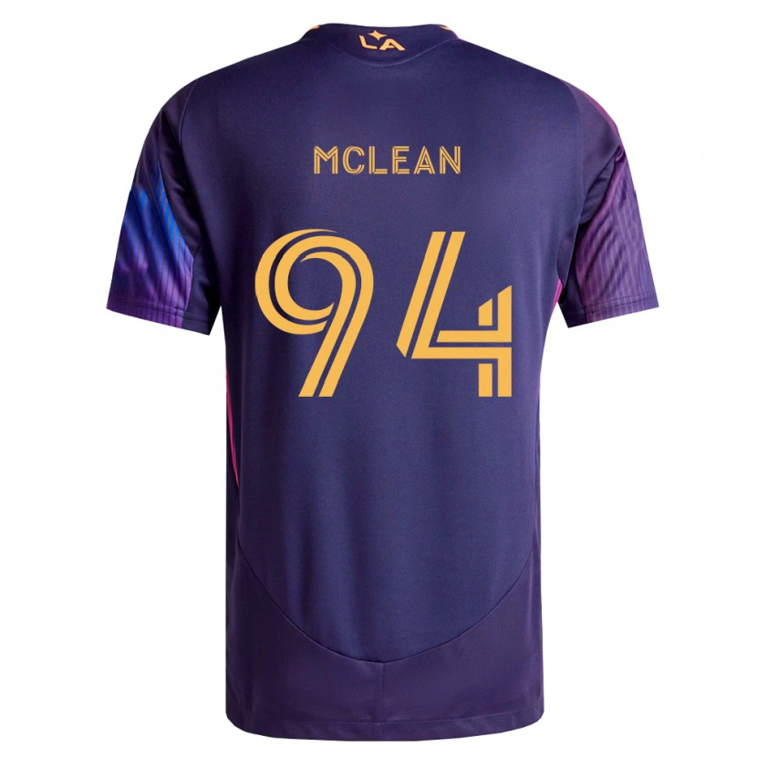 Danxen Enfant Maillot Mateo Mclean #94 Pourpre Foncé Jaune Tenues Extérieur 2026/27 T-Shirt