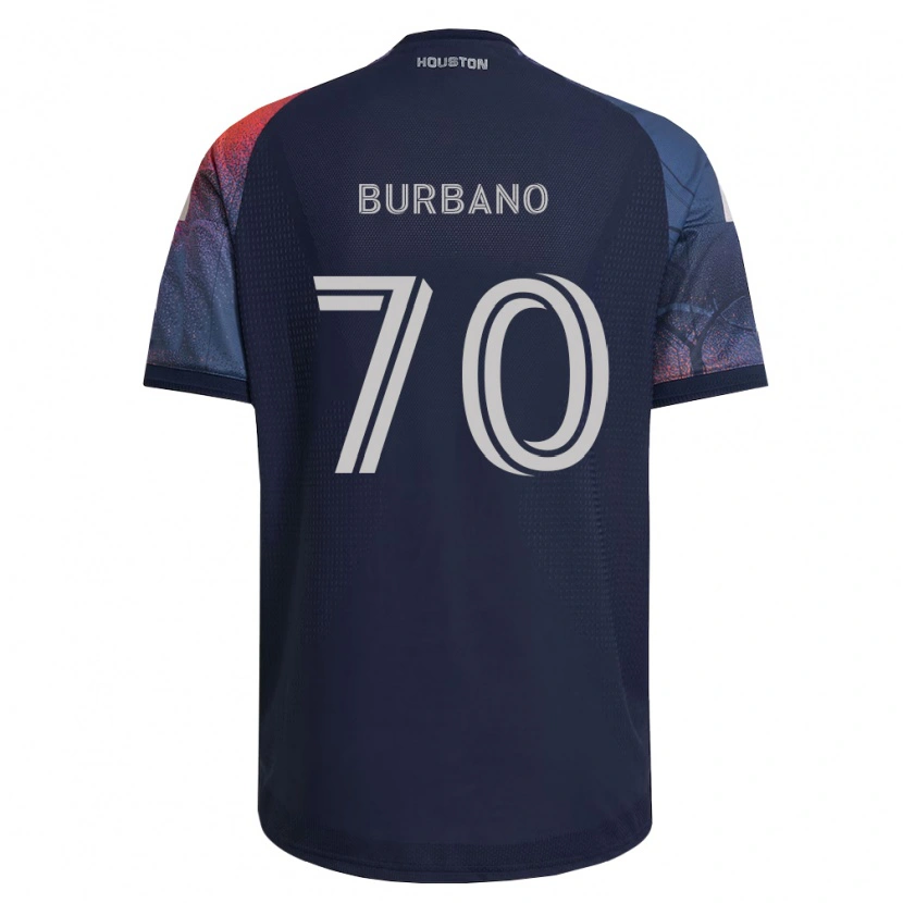 Danxen Enfant Maillot Jordy Burbano #70 Bleu Foncé Blanc Orange Tenues Extérieur 2026/27 T-Shirt