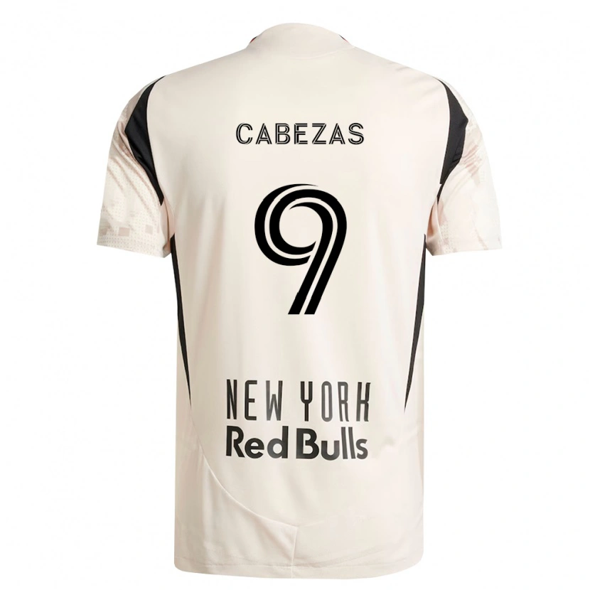 Danxen Enfant Maillot Jorge Cabezas #9 Blanc Cassé Rouge Noir Tenues Extérieur 2026/27 T-Shirt