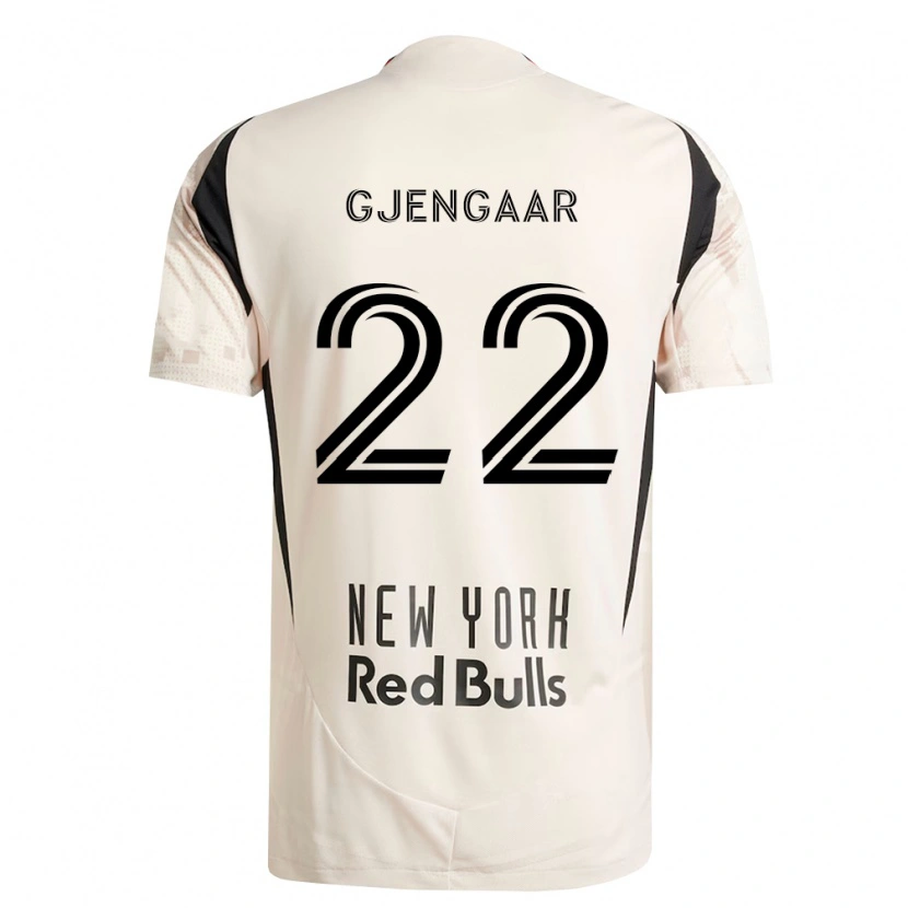 Danxen Enfant Maillot Dennis Gjengaar #22 Blanc Cassé Rouge Noir Tenues Extérieur 2026/27 T-Shirt