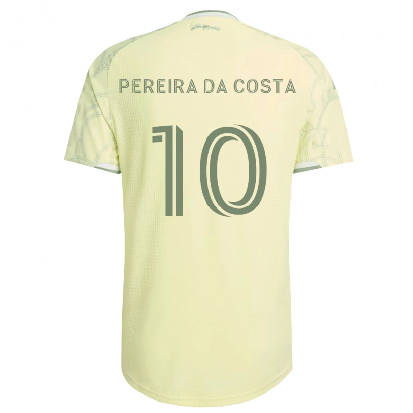 Danxen Enfant Maillot David Da Costa #10 Beige Blanc Tenues Extérieur 2026/27 T-Shirt
